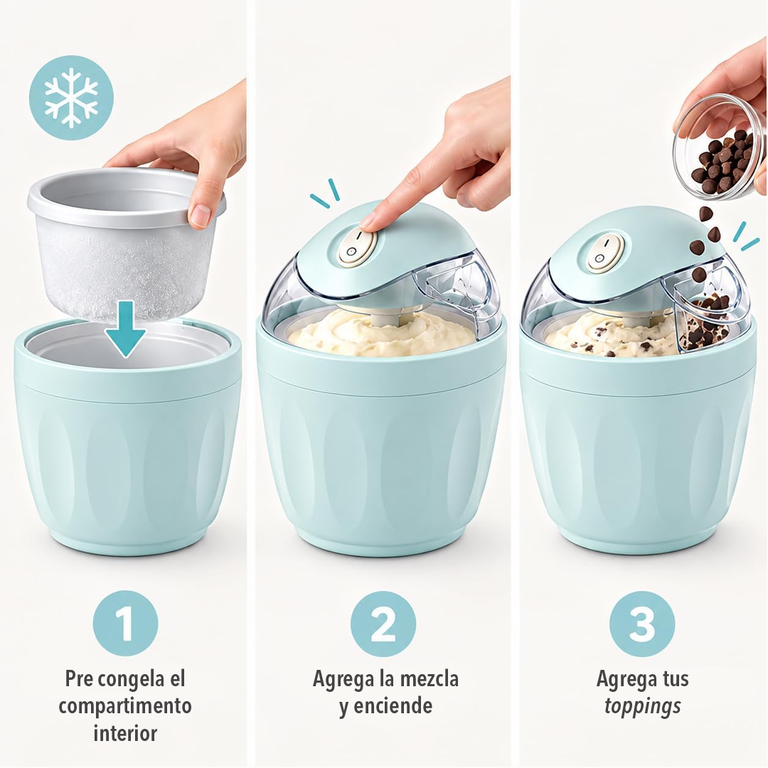 Máquina de Helado Casero 500ml – Freeze & Mix™